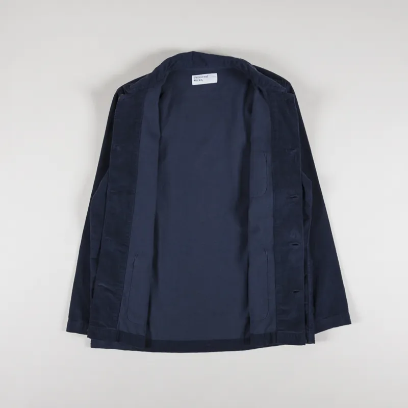 Universal Works Bakers Overshirt Navy Fine Cord-1