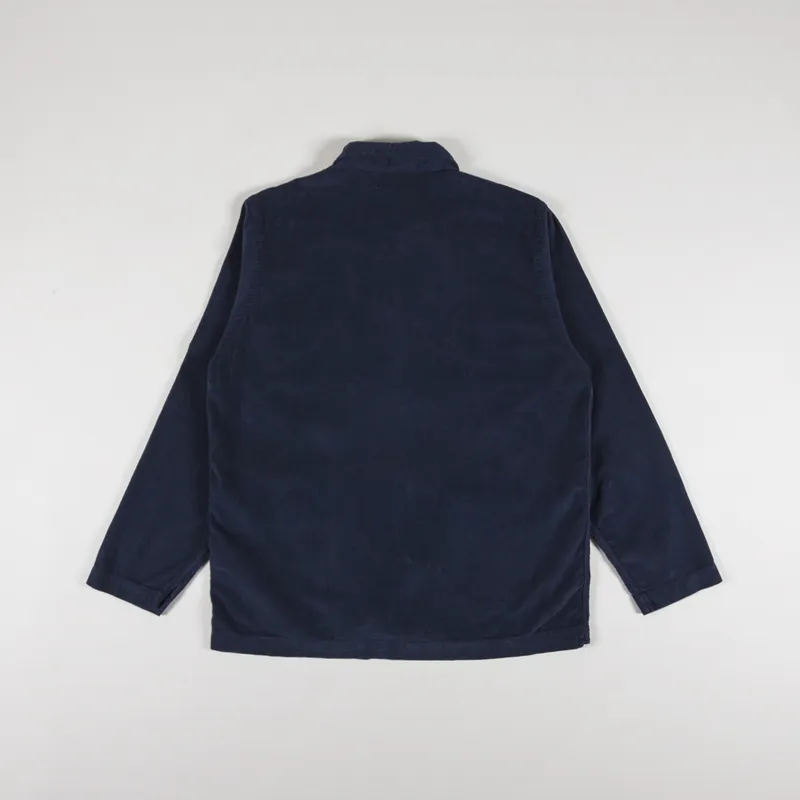 Universal Works Bakers Overshirt Navy Fine Cord-2