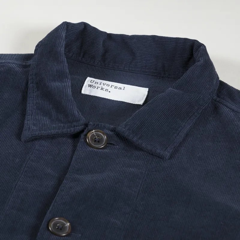 Universal Works Bakers Overshirt Navy Fine Cord-9