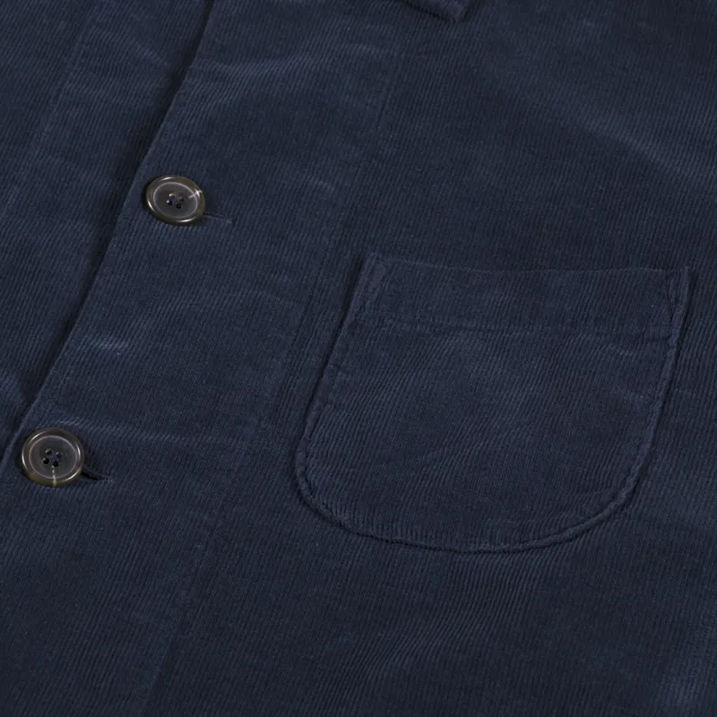 Universal Works Bakers Overshirt Navy Fine Cord-6