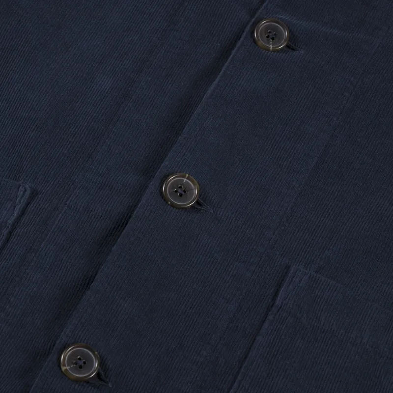 Universal Works Bakers Overshirt Navy Fine Cord-8