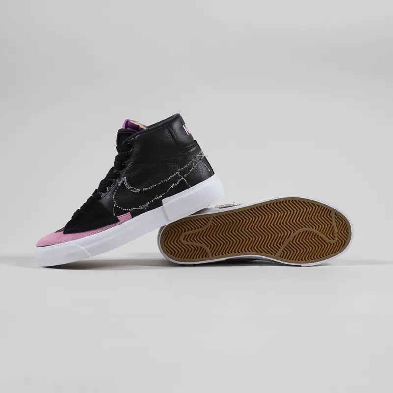 Nike SB Zoom Blazer Mid Edge Shoes Black Pink Rise White-1