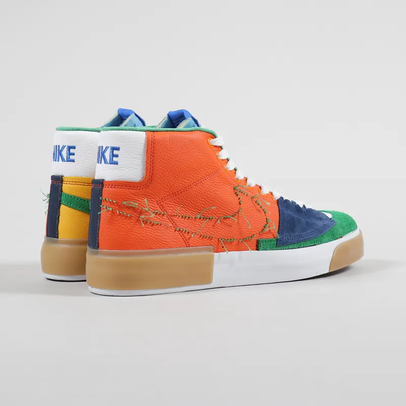 Nike SB Zoom Blazer Mid Edge Shoes Safety Orange Lucky Green-3