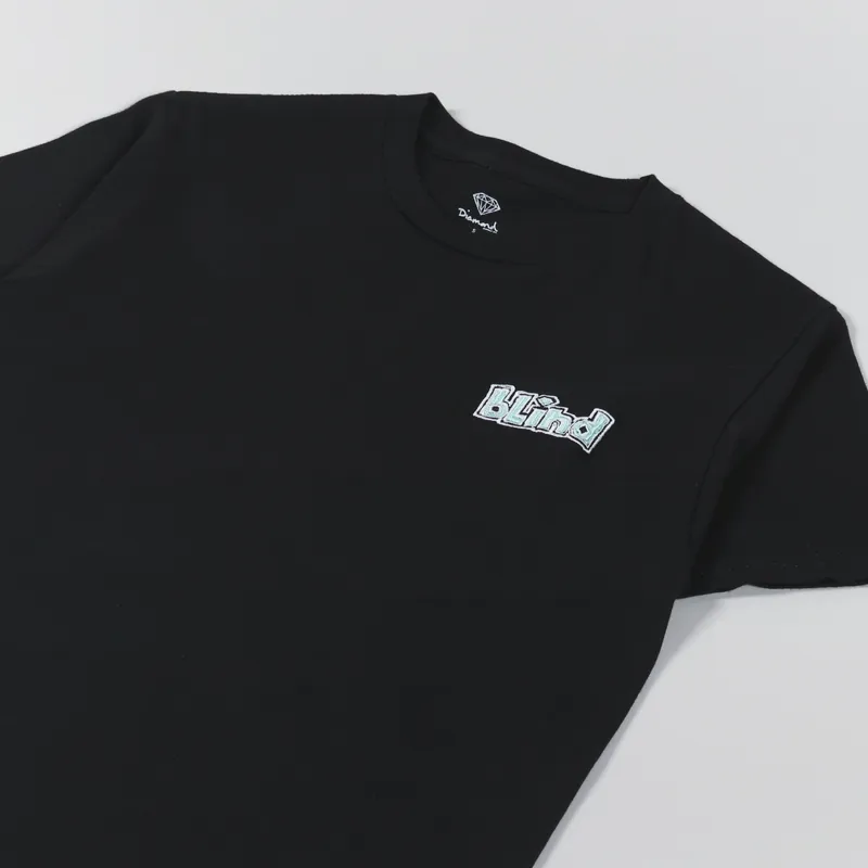 Diamond x Blind OG Embroidery T Shirt Black-2