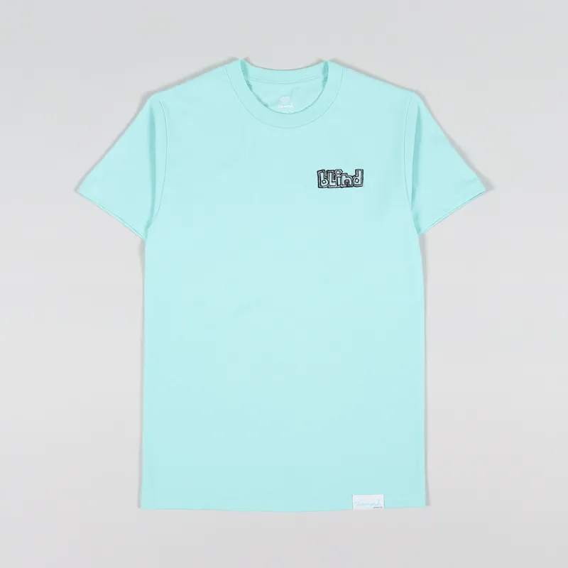 Diamond x Blind OG Embroidery T Shirt Diamond Blue