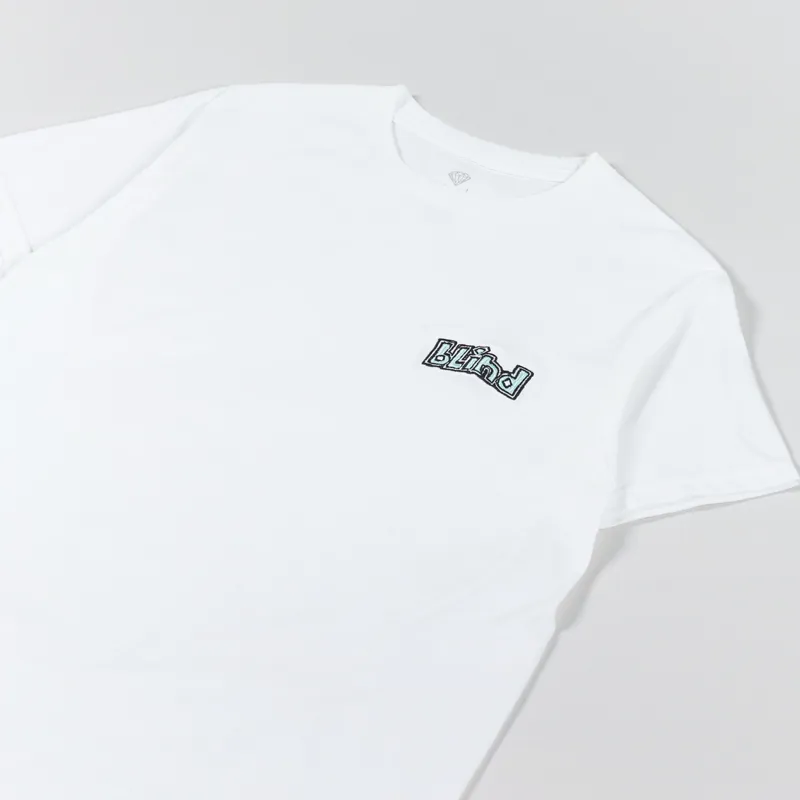Diamond x Blind OG Embroidery T Shirt White-2