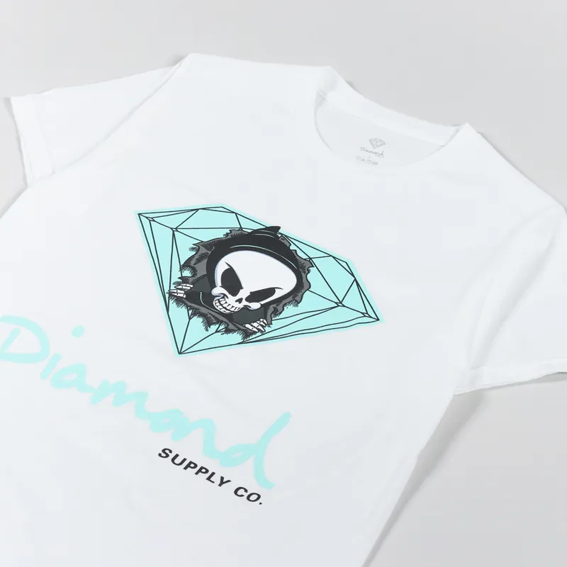 Diamond x Blind Reaper Sign T Shirt White-2
