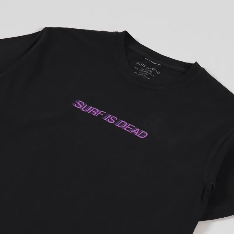 Surf Is Dead Blurred Vision T Shirt Black-1