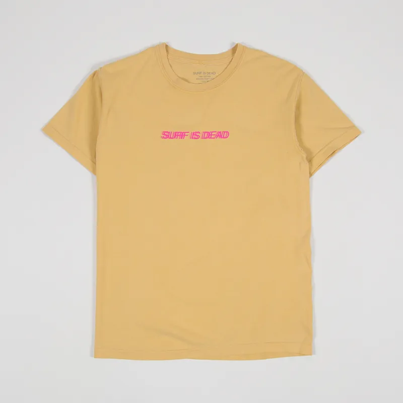 Surf Is Dead Blurred Vision T Shirt Mustard