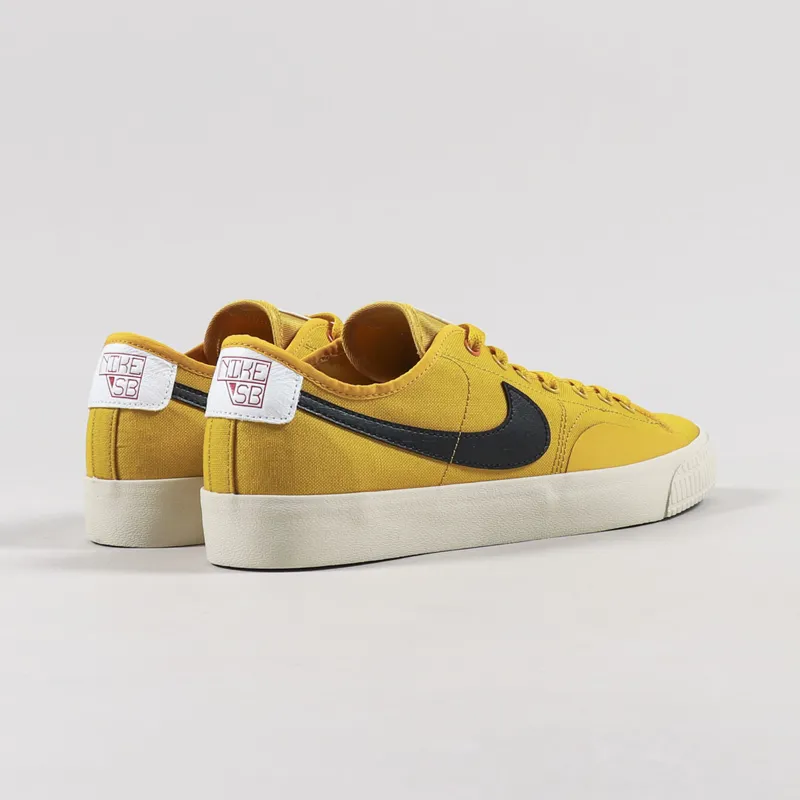 Nike SB BLZR Court DVDL Shoes Dark Sulfur Black Beach White-2