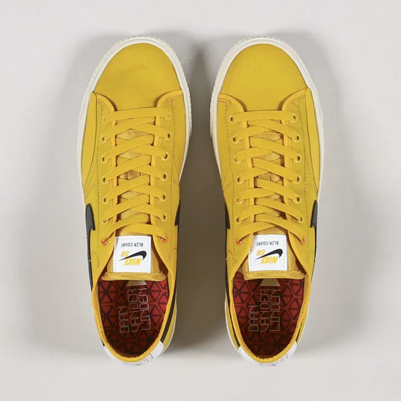 Nike SB BLZR Court DVDL Shoes Dark Sulfur Black Beach White-3
