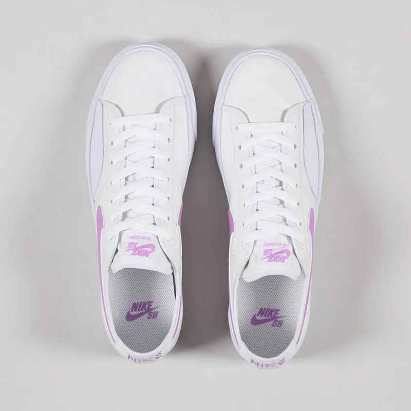 Nike SB BLZR Court Shoes White Fuchsia Glow-3