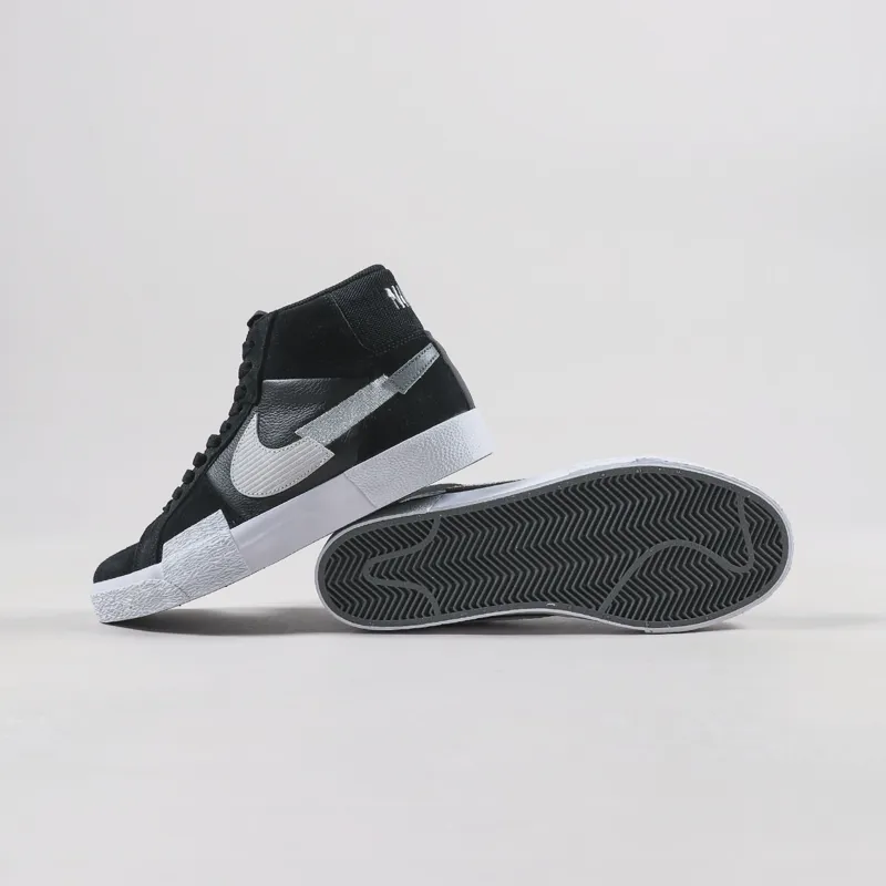 Nike SB Zoom Blazer Mid Premium Shoes Black White Wolf Grey-1
