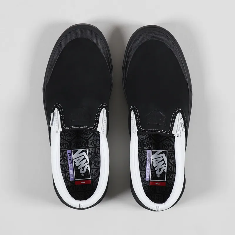 Vans DAK BMX Slip-On Shoes Black White-3