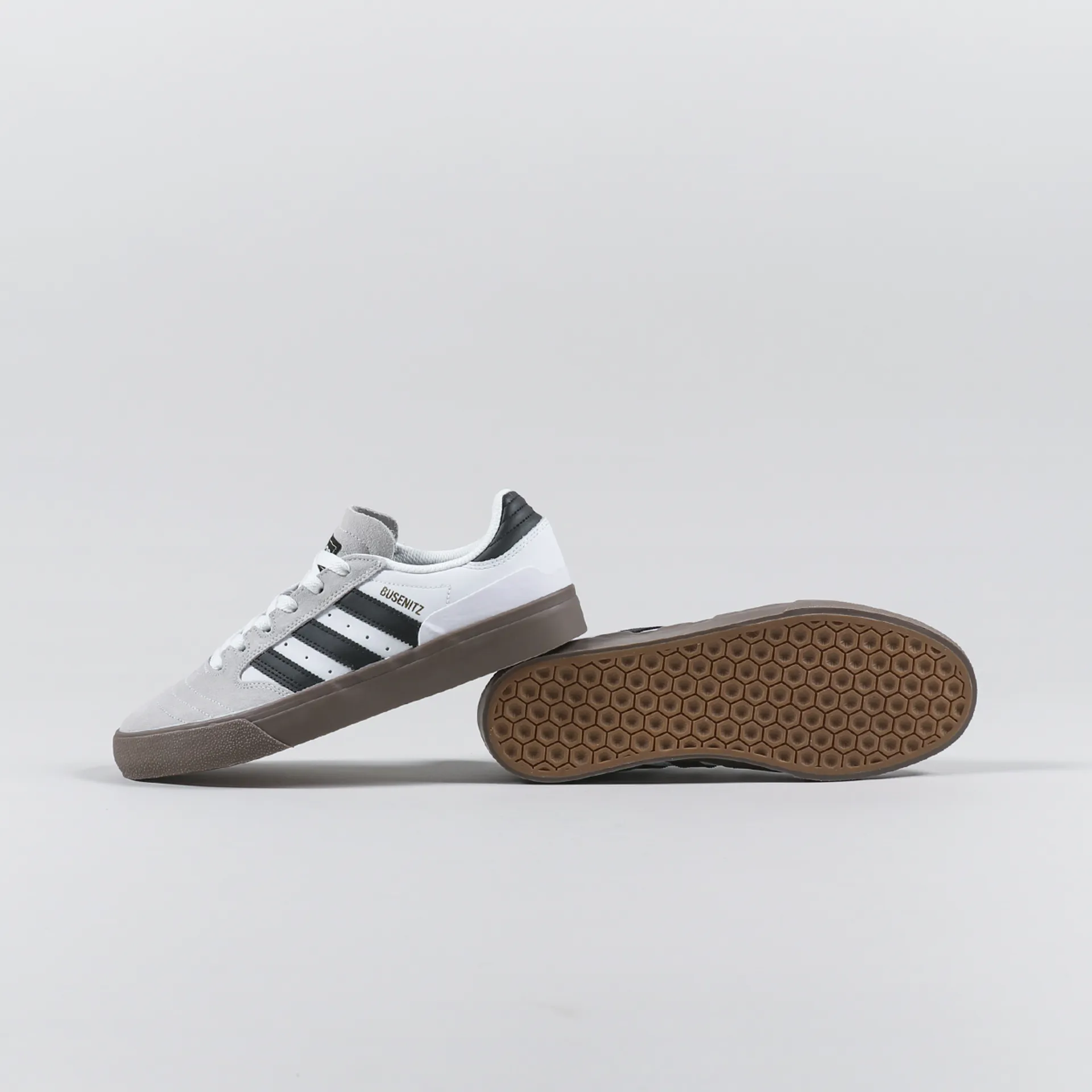 Adidas Skateboarding Busenitz Vulc II Trainers White Black Gold