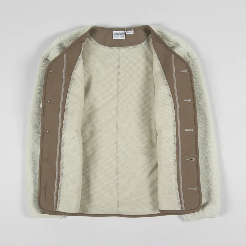 Gramicci Boa Fleece Cardigan Natural-1