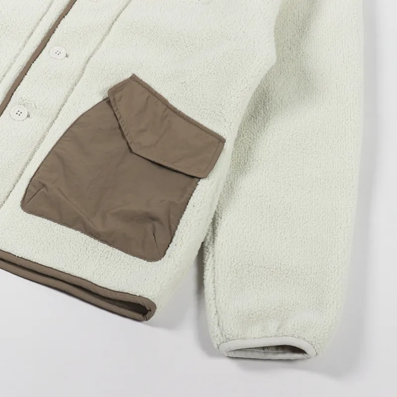 Gramicci Boa Fleece Cardigan Natural-6