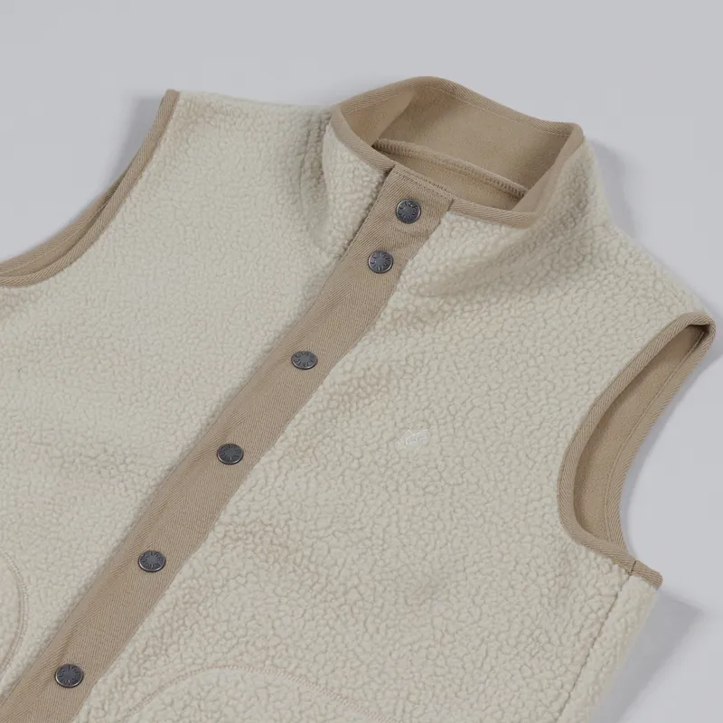 Gramicci Boa Fleece Vest Ivory-3