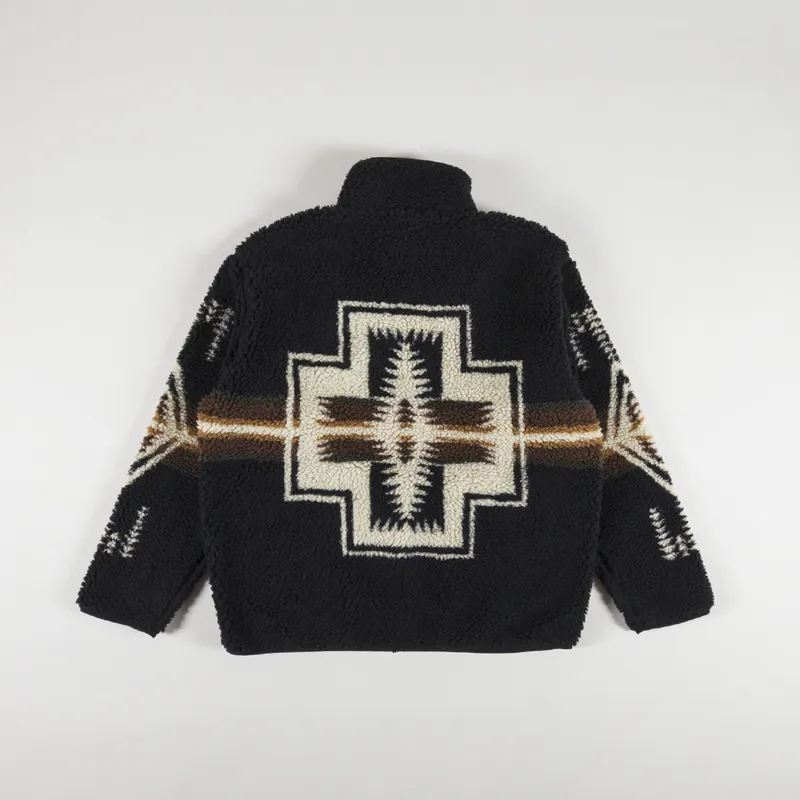 Pendleton Mens Japan Boa Blouson Winter Fleece Black Harding
