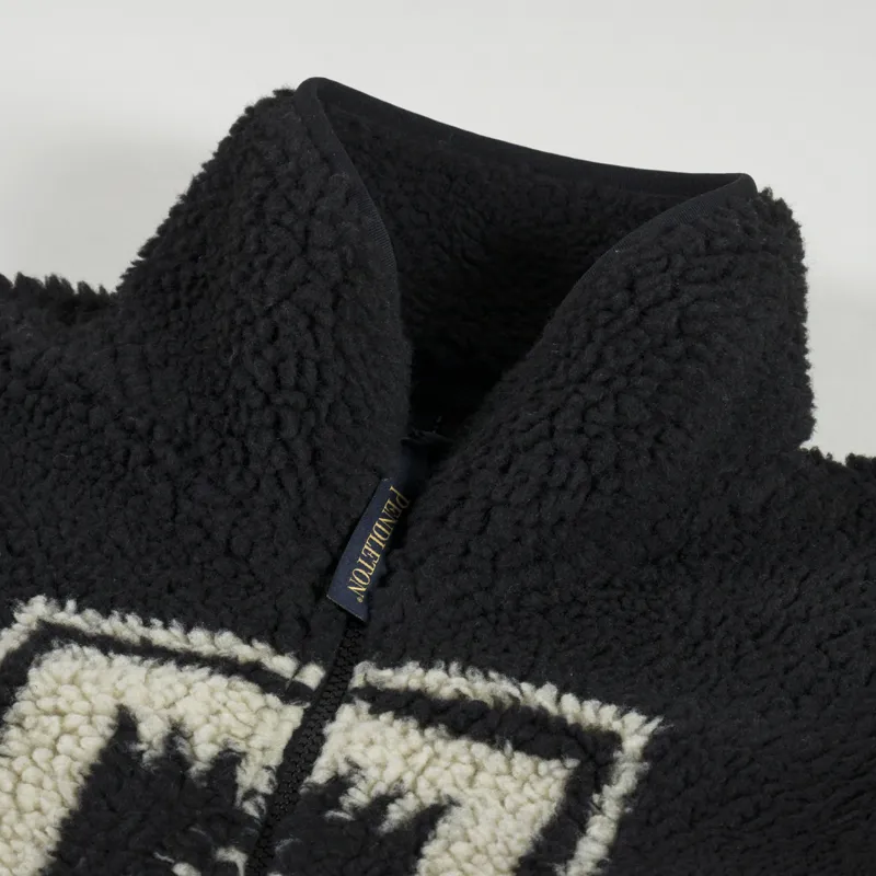 Pendleton Mens Japan Boa Blouson Winter Fleece Black Harding