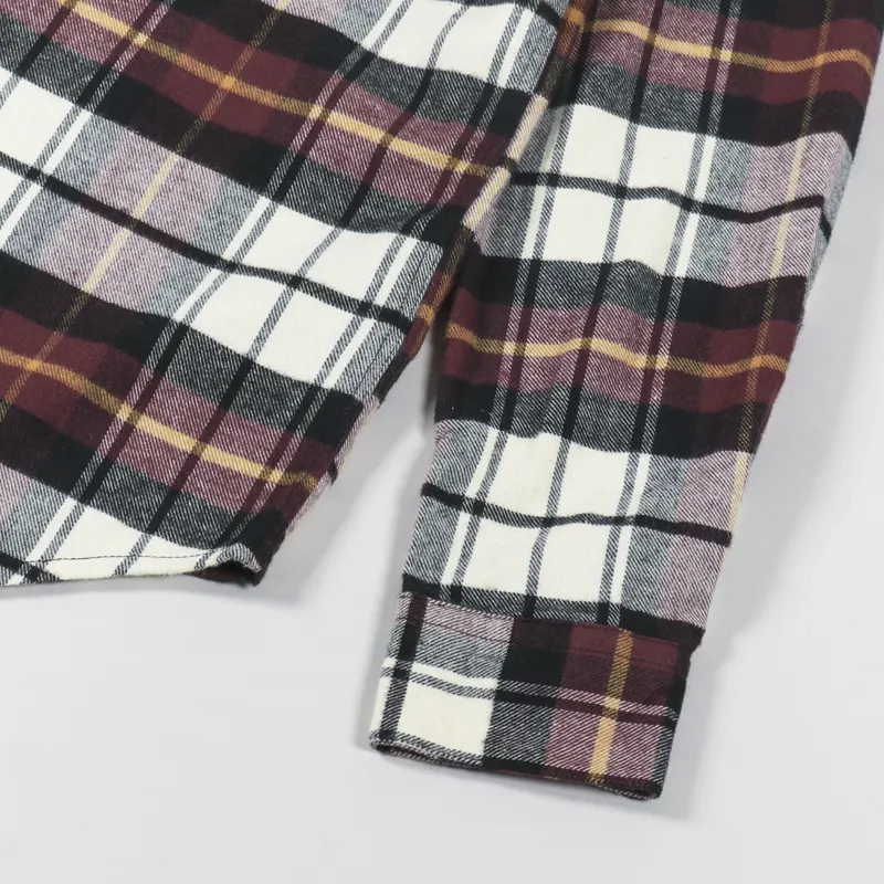 Portuguese Flannel Board Shirt Cream Black-4