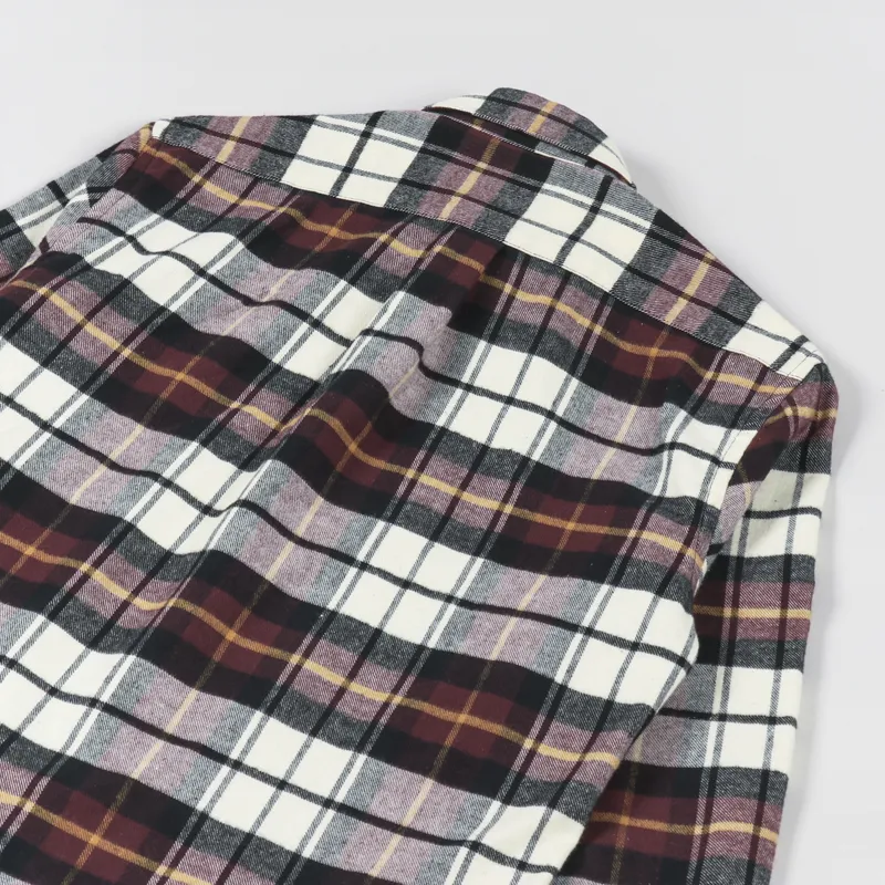 Portuguese Flannel Board Shirt Cream Black-3