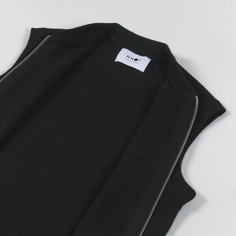 NN07 Boiled Zip Vest Black-4