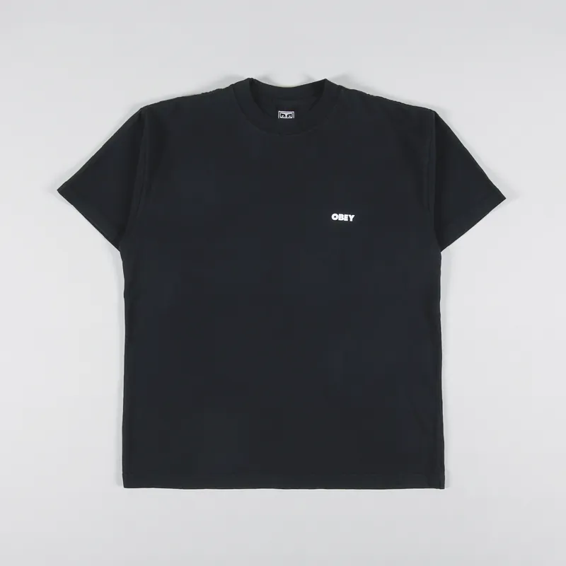 Obey Bold 3 T Shirt Off Black