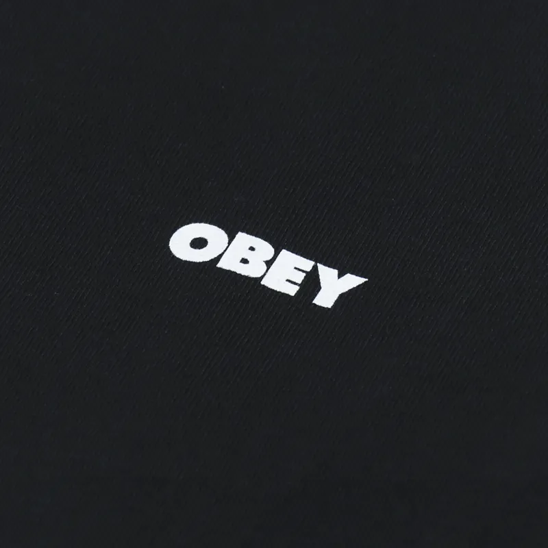 Obey Bold 3 T Shirt Off Black-1