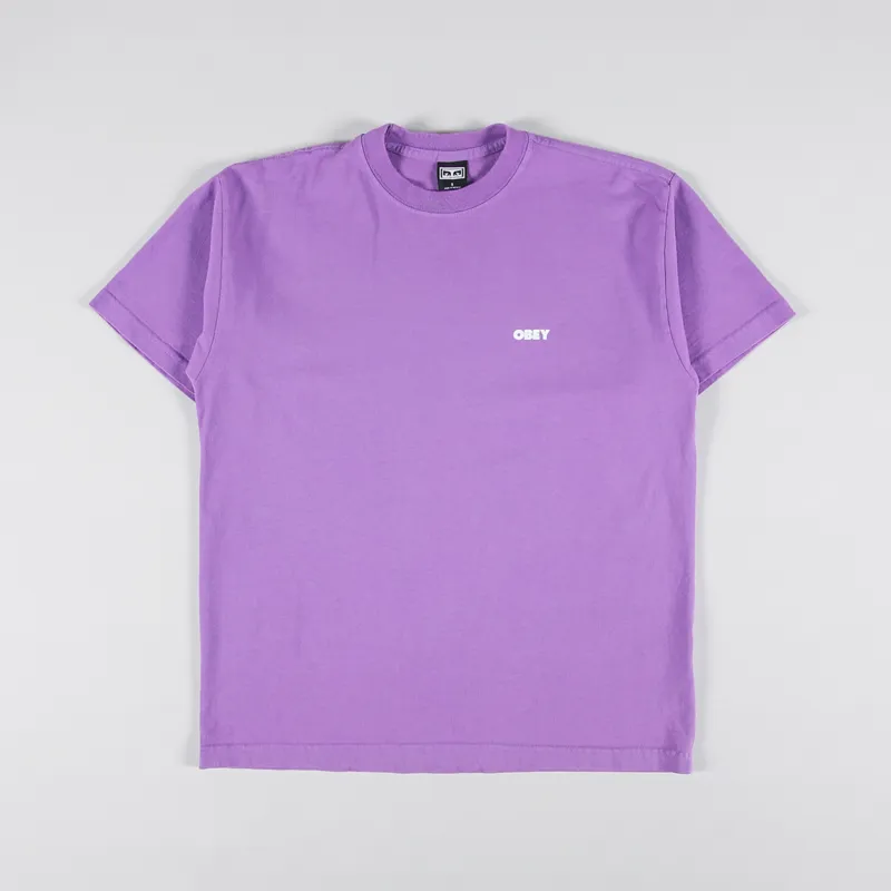 Obey Bold 3 T Shirt Purple Flower