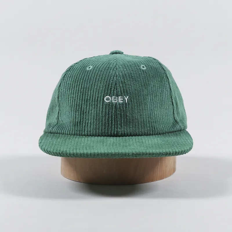 Obey Bold Cord 6 Panel Strapback Cap Jade-2