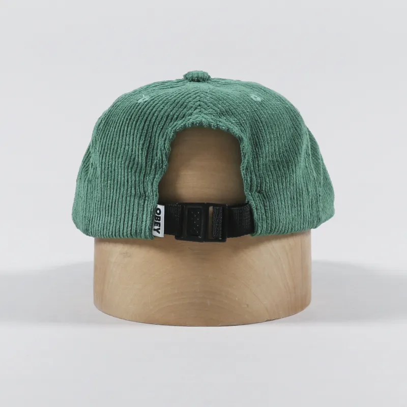 Obey Bold Cord 6 Panel Strapback Cap Jade-3