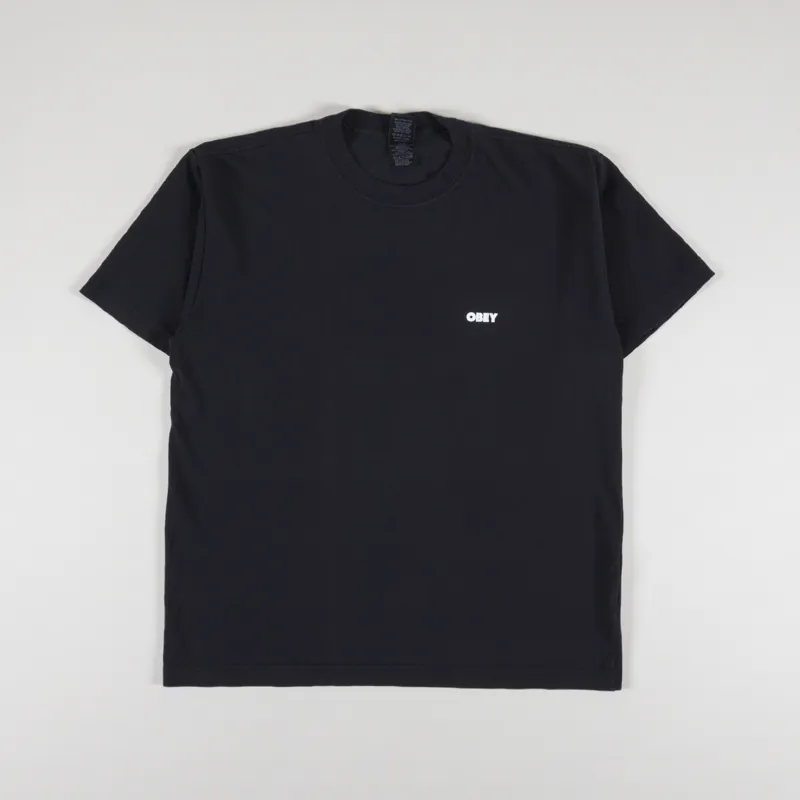 Obey Bold Icon Heavyweight T Shirt Off Black-1