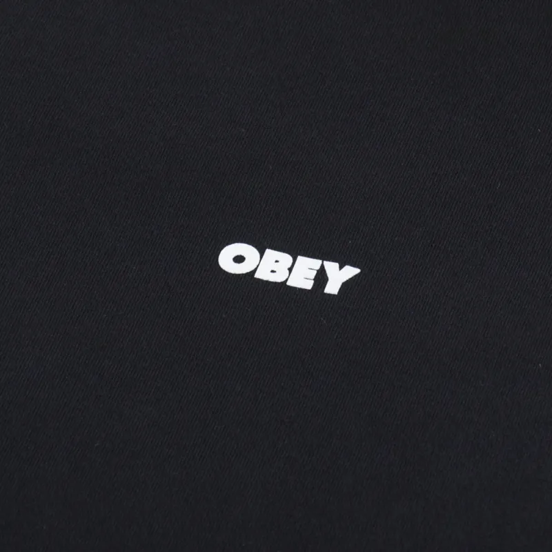 Obey Bold Icon Heavyweight T Shirt Off Black-5