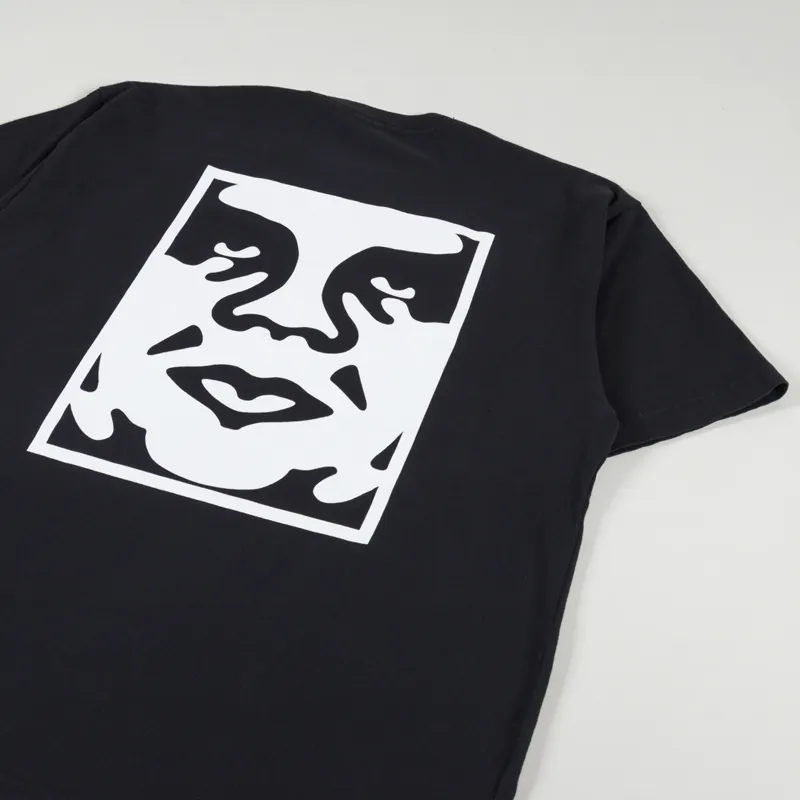 Obey Bold Icon Heavyweight T Shirt Off Black-2