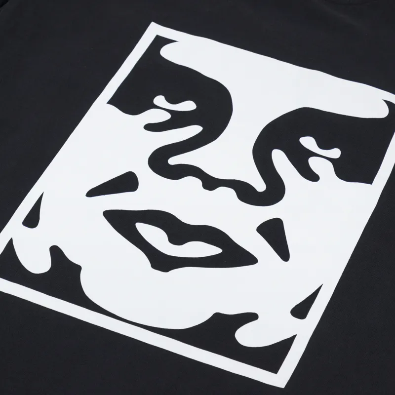 Obey Bold Icon Heavyweight T Shirt Off Black-4
