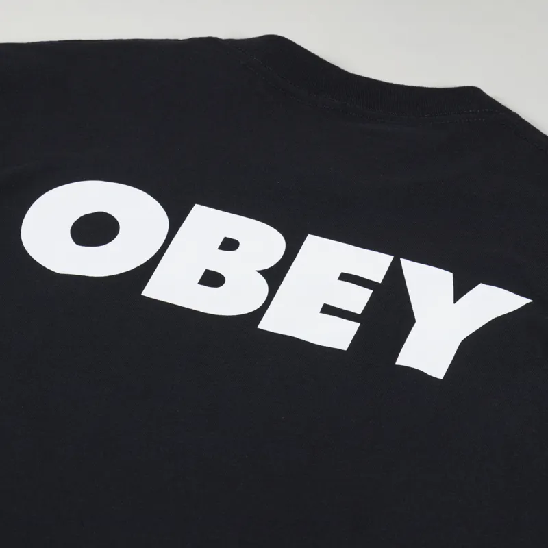 Obey Bold Obey 2 T Shirt Black-4