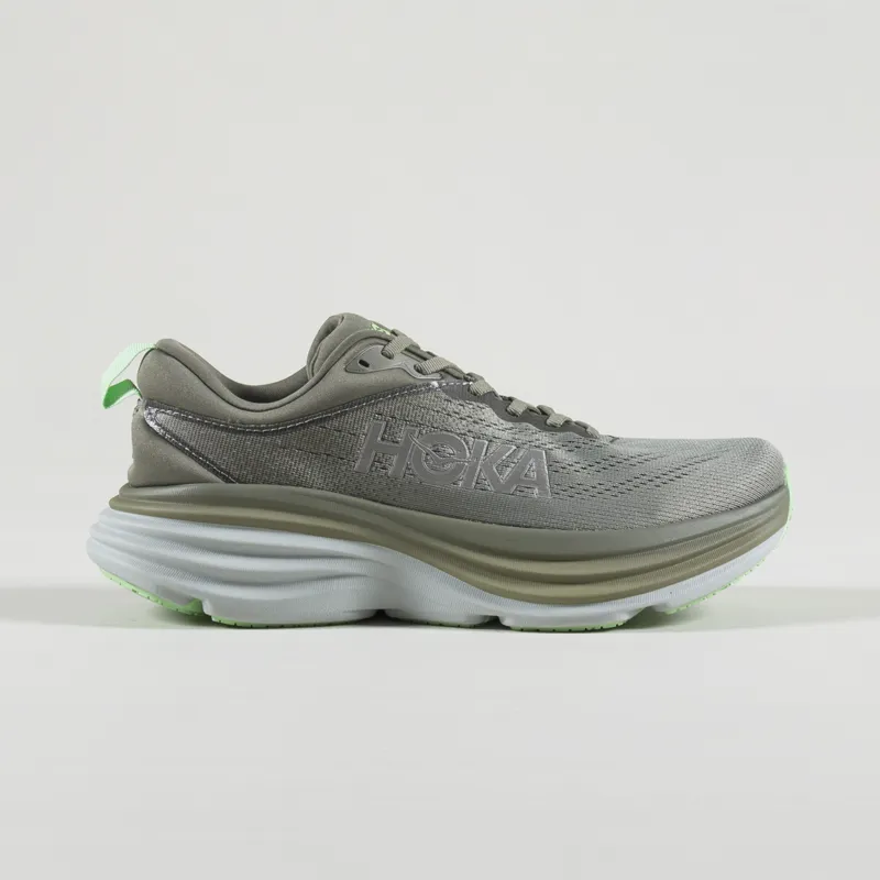 HOKA Bondi 8 Shoes Olive Haze Mercury-4