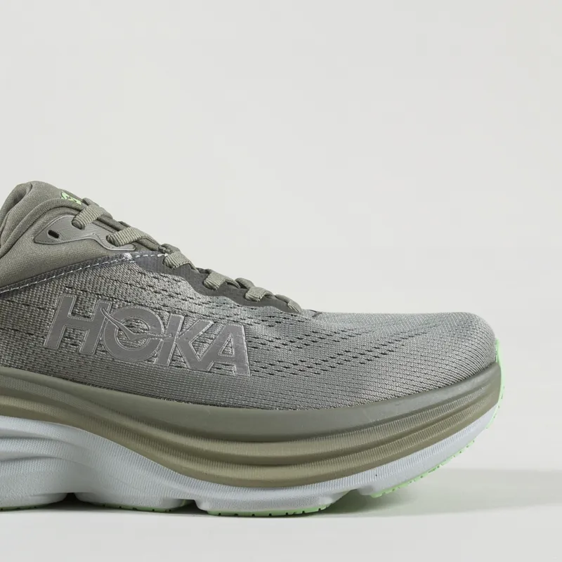 HOKA Bondi 8 Shoes Olive Haze Mercury-6