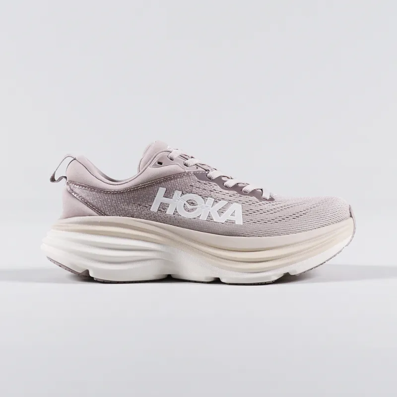 HOKA Womens Bondi 8 Shoes Pale Mauve Peach Whip-4