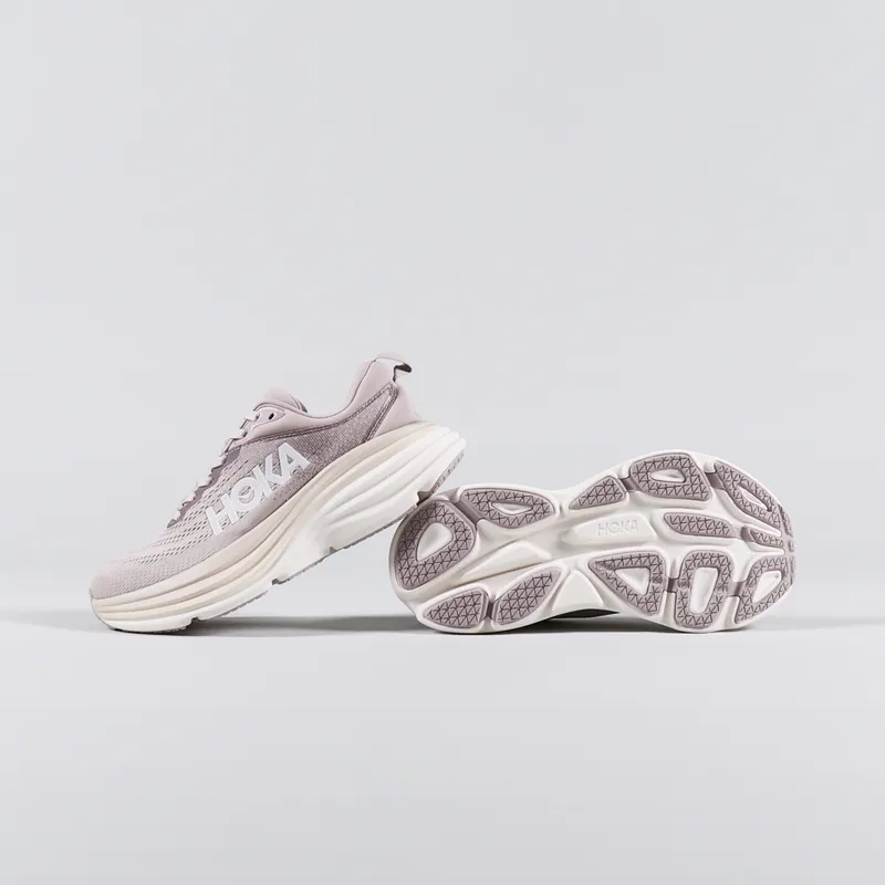 HOKA Womens Bondi 8 Shoes Pale Mauve Peach Whip-2