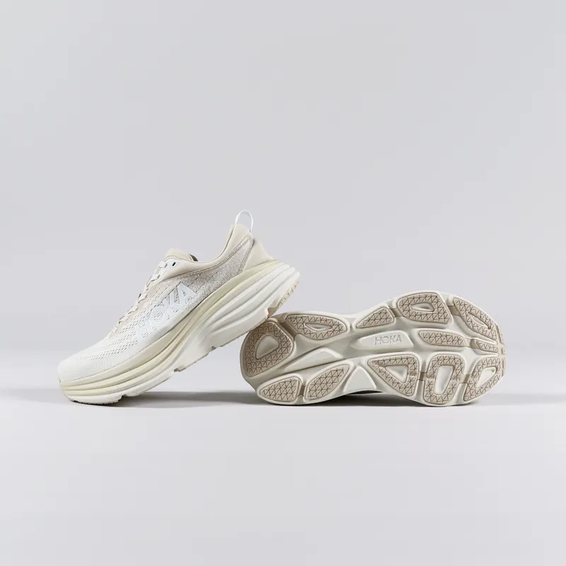 HOKA Bondi 8 Shoes Shifting Sand Eggnog-2