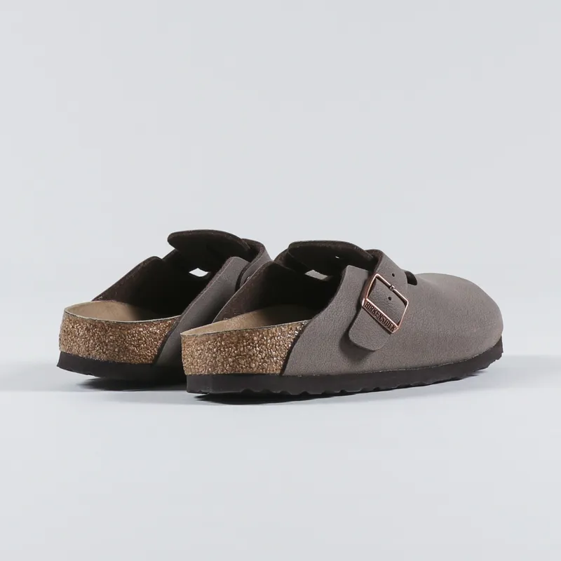 Birkenstock Boston Vegan Birko-Flor Sandals Mocca Narrow Fit-3