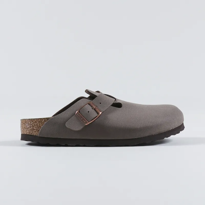 Birkenstock Boston Vegan Birko-Flor Sandals Mocca Narrow Fit-4