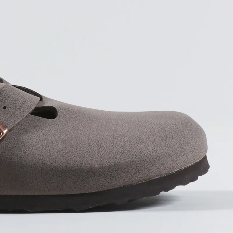 Birkenstock Boston Vegan Birko-Flor Sandals Mocca Narrow Fit-6