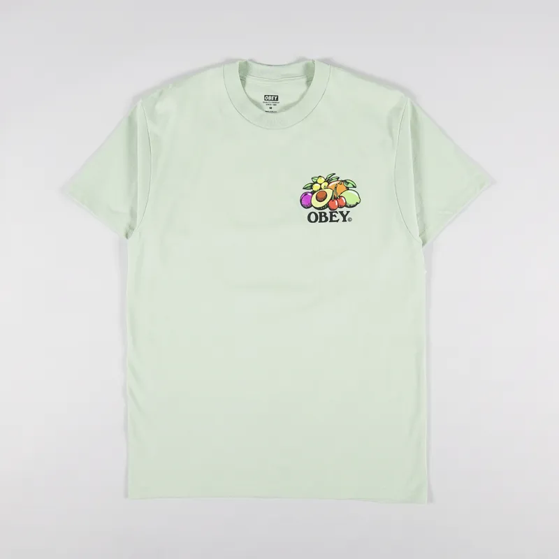 Obey Bowl of Fruit T Shirt Cucumber-1