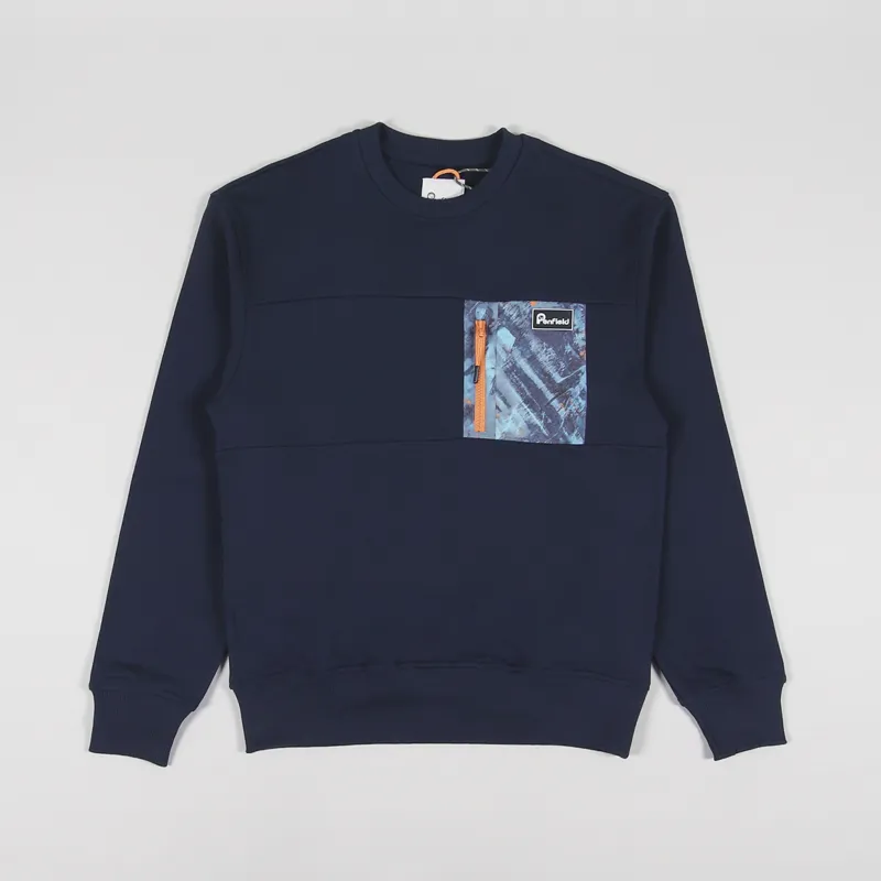 Penfield Bear Camo Graphic Crew Sweat Navy