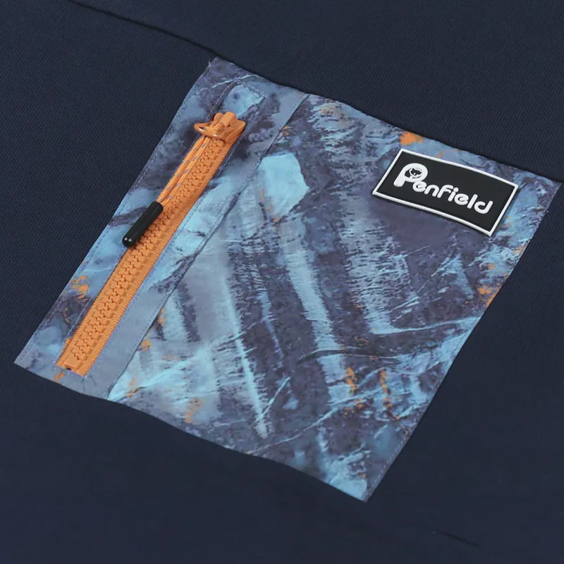 Penfield Bear Camo Graphic Crew Sweat Navy-4