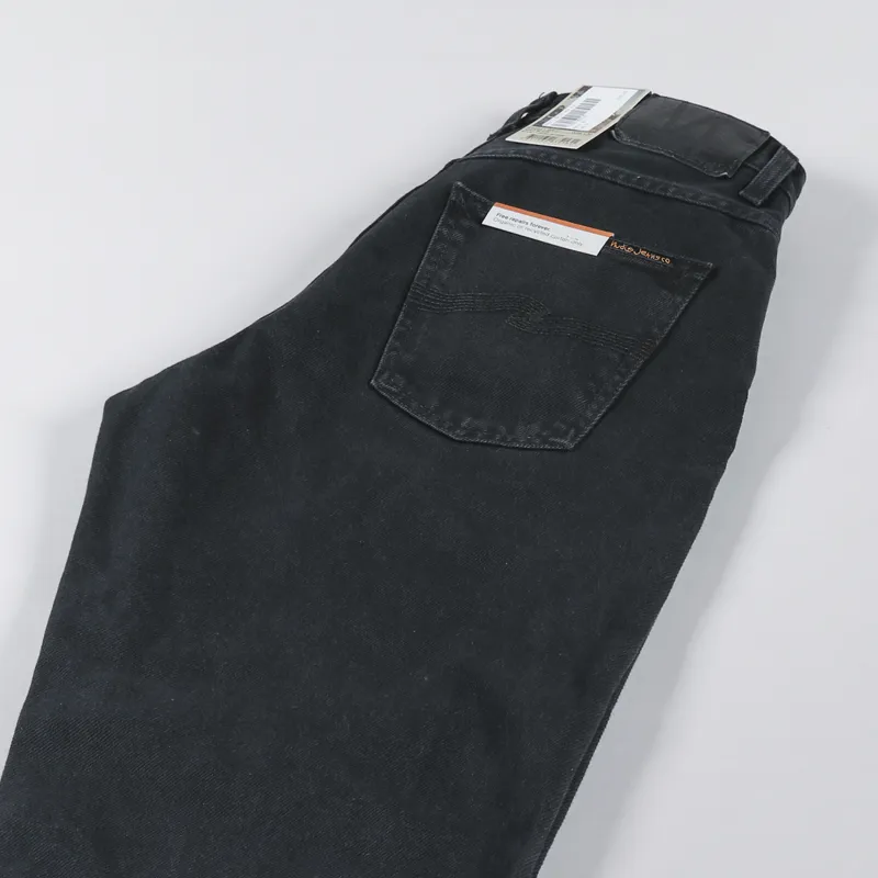 Nudie Jeans Womens Denim Trousers Breezy Britt Pants Aged Black
