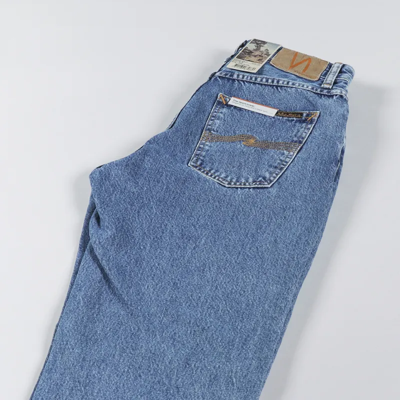 Nudie Jeans Womens Breezy Britt Simply Blue-6